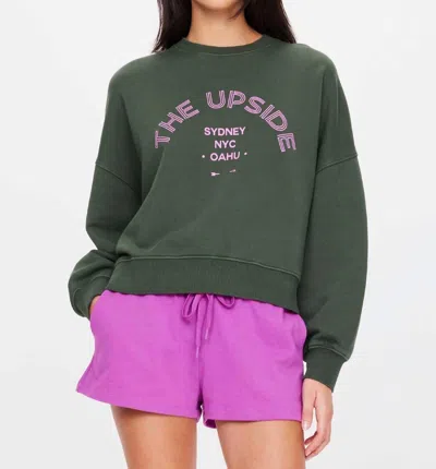 The Upside Jetset Paloma Crewneck Sweatshirt In Green