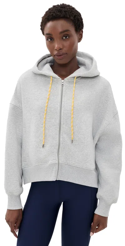The Upside Jude Cropped Hoodie Grey Marle In Gray