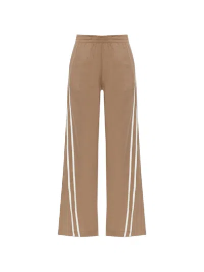 The Upside Juliet Side-stripe Trousers In Brown