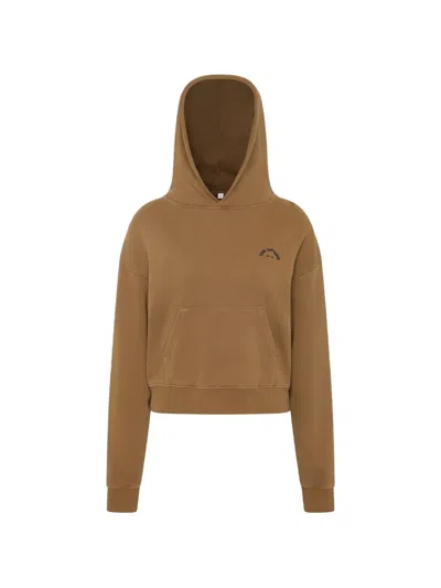 The Upside Kalo Delphi Cotton Fleece Hoodie In Brown