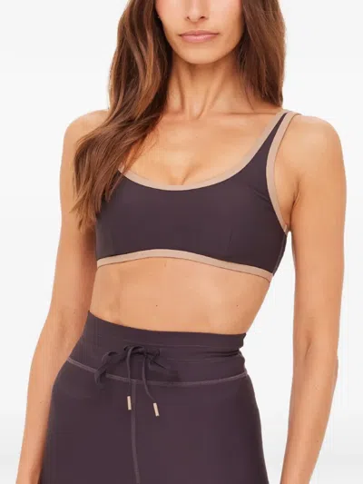The Upside Kefi Brielle Scoop-neck Sports Bra In Brown