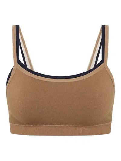 The Upside Kelsey Seamless Sports Bra In Brown