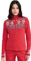 The Upside Keystone Blanche Half Zip Sweatshirt In Red