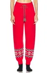 The Upside Keystone Jojo Embroidered Sweatpants In Red