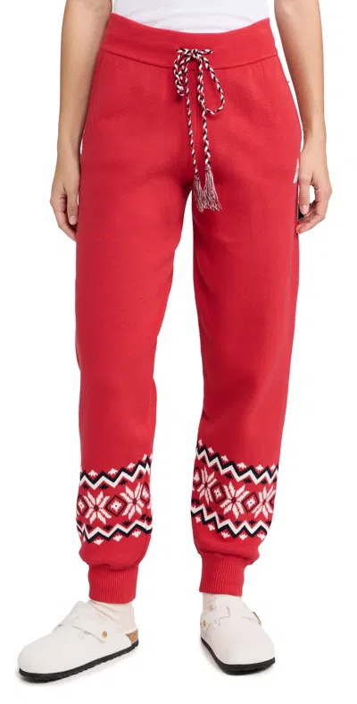 The Upside Keystone Jojo Embroidered Sweatpants In Red