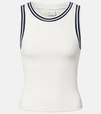 The Upside Kirsty Ribbed-knit Tank Top In White