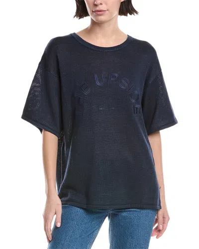 The Upside Knitted Sammi Linen Shirt In Blue