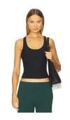 The Upside Laurie Crop Tank Top In Black