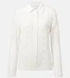 The Upside Lavalliere Malia Knitted Cotton Shirt In White