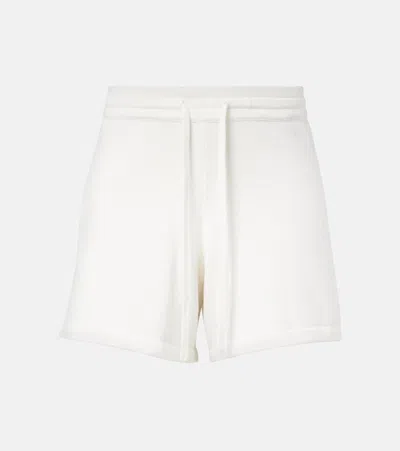 The Upside Lavalliere Rosie Knitted Cotton Shorts In White