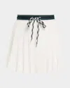 The Upside Laver Cadiz Pleated Tennis Mini Skirt In White
