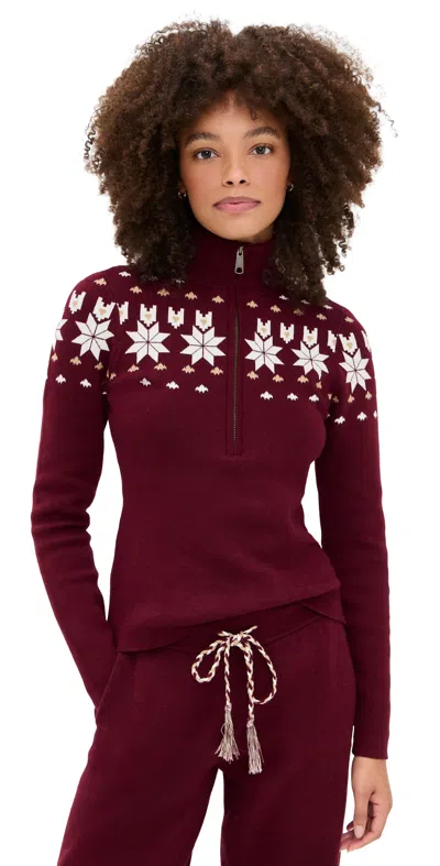 THE UPSIDE LE SKI BLANCHE HALF ZIP SWEATER QUINCE