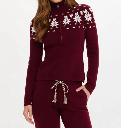 The Upside Le Ski Blanche Half Zip Top In Multicolor In Animal Print