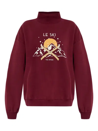 THE UPSIDE LE SKI CLEMENTINE GRAPHIC-PRINT TURTLENECK SWEATER
