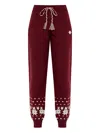 The Upside Le Ski Jojo Tassels Patterned Ski Pants In Red