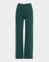 The Upside Les Border Freya Knitted Trackpants In Green