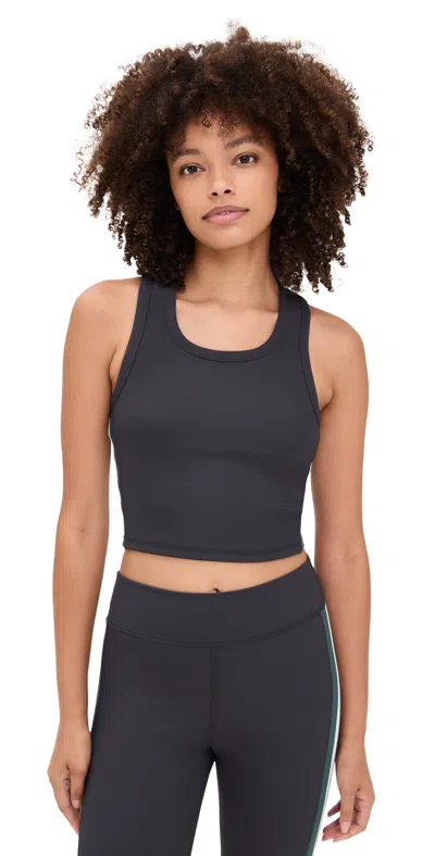 The Upside Limiter Sophie Crop Tee Charcoal In Gray