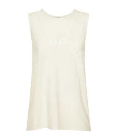 The Upside Logo Crew Neck Vest In Yellow