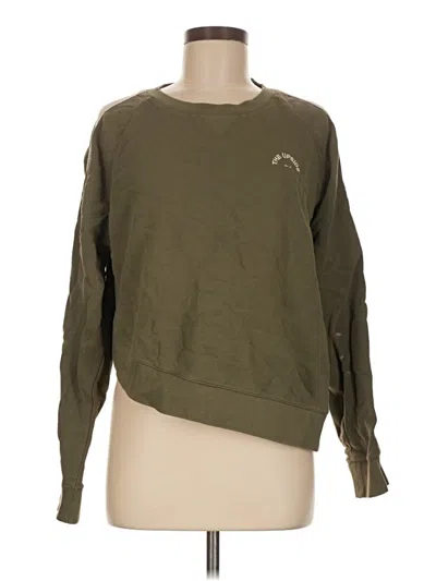 Pre-owned The Upside Long Sleeve Top Green Crew Neck Tops