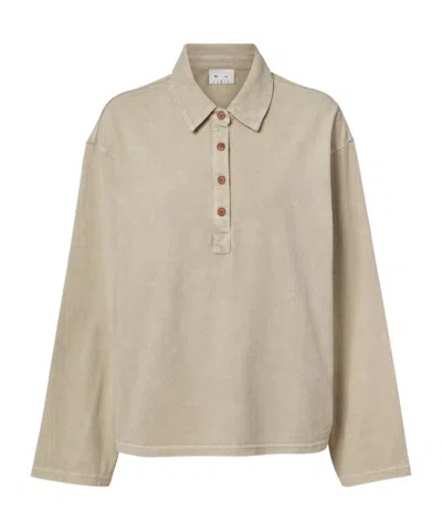The Upside Long-sleeved Polo Shirt In Brown