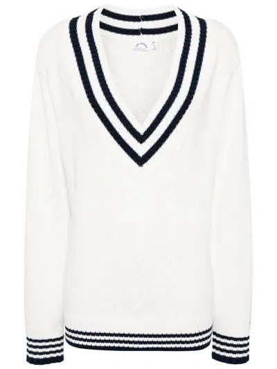 The Upside Louise Cable-knit Organic Cotton Sweater In White