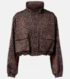 The Upside Ludlow Ace Leopard-print Track Jacket In Brown