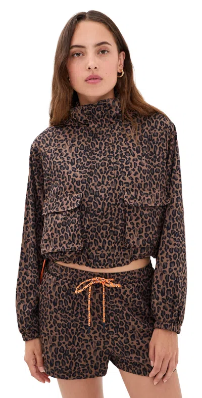 The Upside Ludlow Ace Leopard-print Track Jacket In Multi