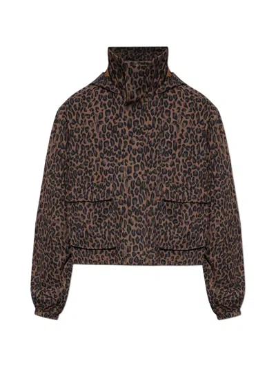 The Upside Ludlow Leopard-print Jacket In Brown