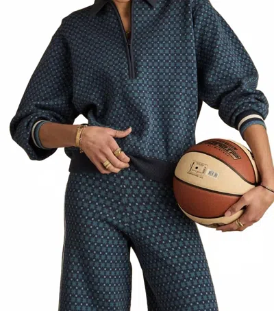 The Upside Lumiere Zane Knit Collared Top In Blue