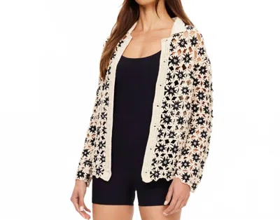 The Upside Luminary Malia Crochet Shirt In Cream