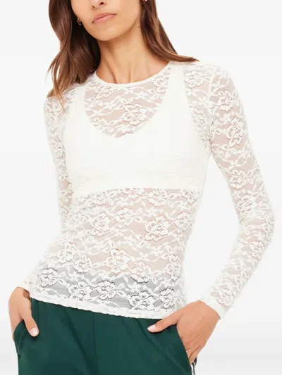 The Upside Lyon Rosa Long-sleeve Floral T-shirt In White