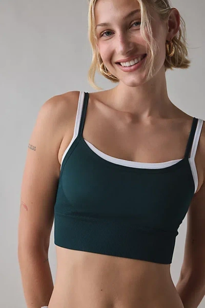 THE UPSIDE MADDI FORM SEAMLESS LAYERED SPORTS BRA IN GREEN, WOMEN'S AT URBAN OUTFITTERS