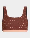 The Upside Maho Harlow Sports Bra In Polka Dots