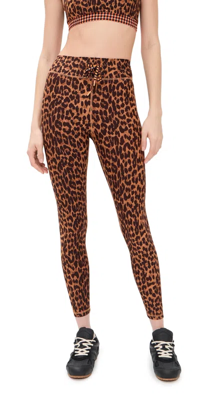 The Upside Malawi 25in Midi Pants Animal In Brown