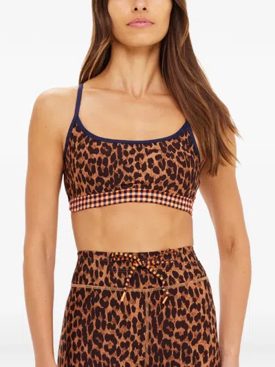 The Upside Malawi Badu Crossback Bra In Brown