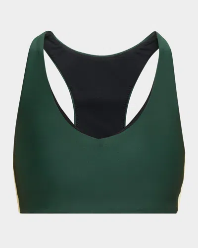 The Upside Maneki Jetta Racerback Sports Bra In Green