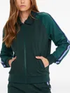 The Upside Maneki Pari Striped Zip Jacket In Green