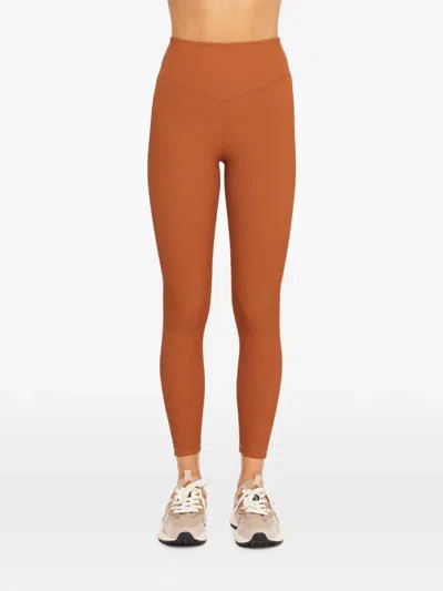 The Upside Mariana Ribbed Leggings In Brown