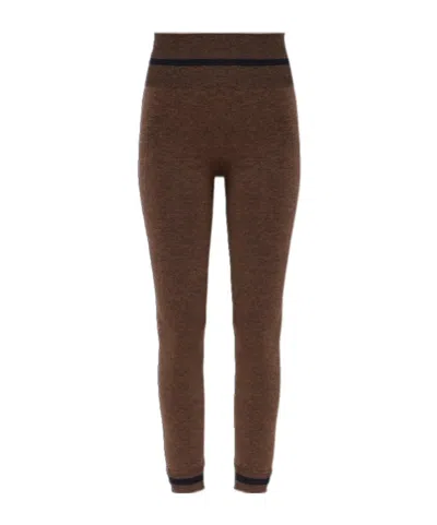 The Upside Marle Seamless 25in Midi Pant In Brown