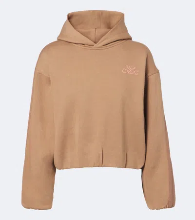 The Upside Marlon Camila Cotton-blend Jersey Hoodie In Brown