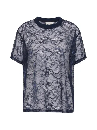 The Upside Memento Lace T-shirt In Blue
