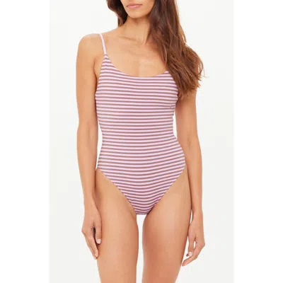 The Upside Miami Flow Scoop One Piece Swimsuit In Stripe