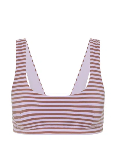 The Upside Miami Jasmine Striped Sports Bra In Purple