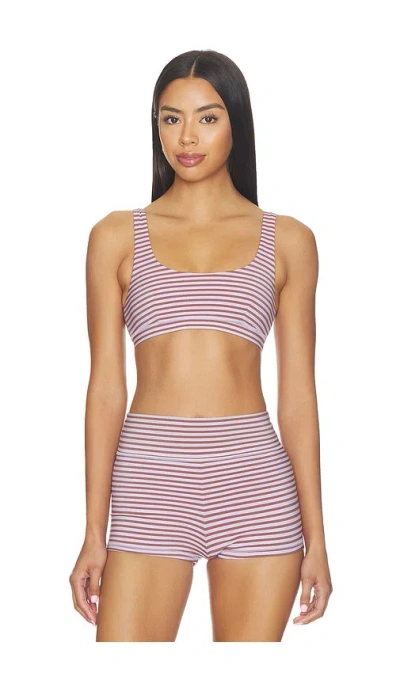 The Upside Miami Scoop Neck Jasmine Sports Bra In Stripe