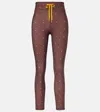 The Upside Mikkola Printed High-rise Leggings In Brown