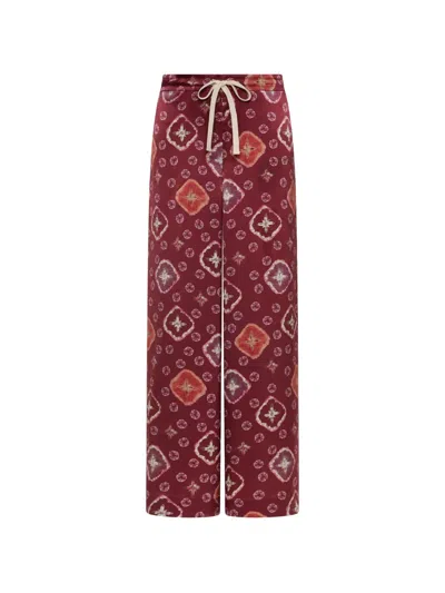 The Upside Miri Kato Seidenhose Mit Weitem Bein In Brown