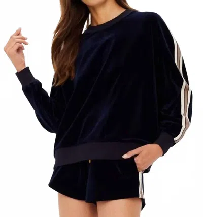 The Upside Monaco Lisel Crew Neck Sweater In Navy In Blue