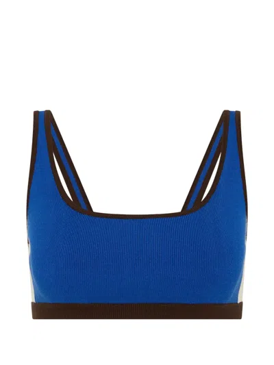 The Upside Montage Rory Scoop-neck Sports Bra In Blue