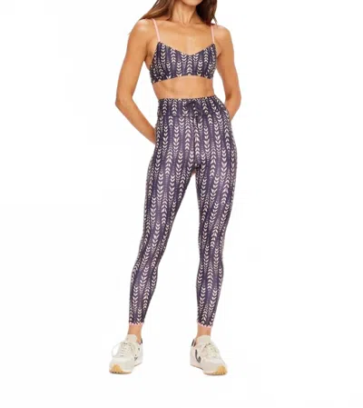 The Upside Mystic 25in Midi Pant In Abstract In Purple
