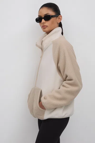 The Upside Natural Fleece Funnel Neck Jumper